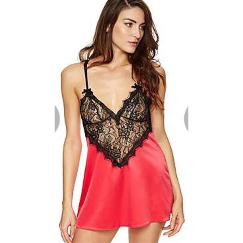 Women Sexy Lingerie Underwear Deep V Lotion Hang Neck Nightgowns Hot Erotic Sleevless Lace Home Dress Sexy Nightwear Sleepwear
