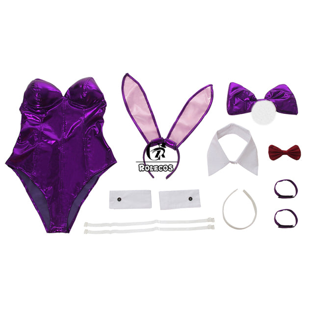 ROLECOS Utaha Kasumigaoka Cosplay Costume Bunny Girl Sexy Jumpsuit Women Purple Costume Saenai Heroine no Sodatekata Cos Rompers