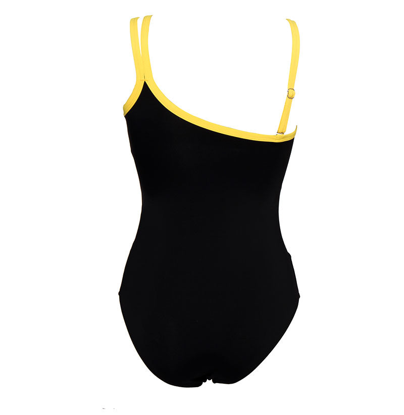Andzhelika Sexy One Shoulder One Piece Swimsuit New Off Shoulder Mesh Patchwork Swimwear Bodysuit Bathing Suit Monokini