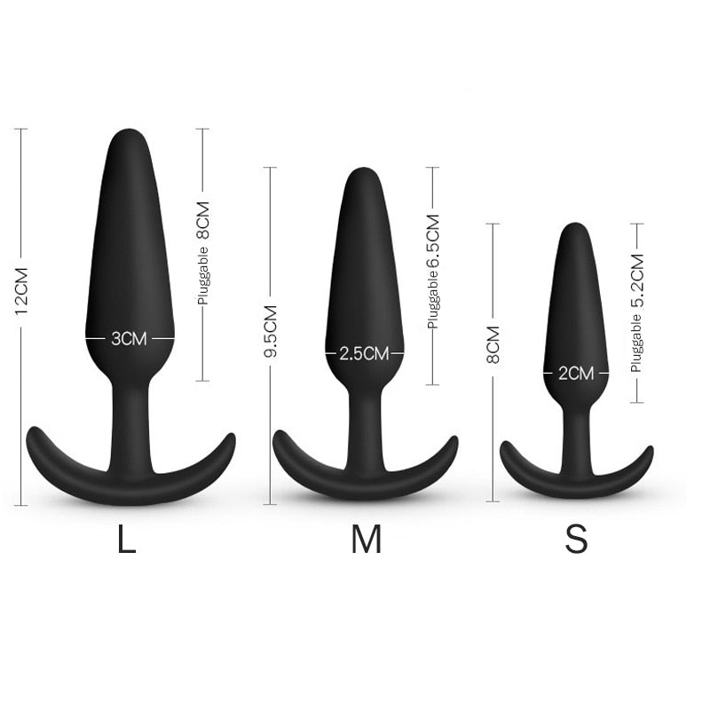 small silicone anal plug sets butt plugs anal dildo sex toys for men/woman beginner erotic intimate adult sex plug anus trainner
