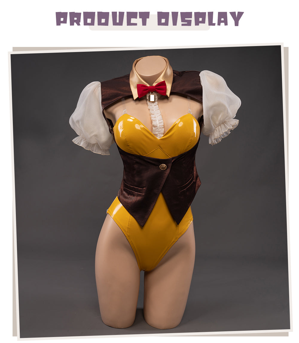 UWOWO Demon Slayer Kimetsu no Yaiba Kanroji Mitsuri Cosplay Costume Bunny Version Sexy Bodysuit Cute Rabbit Cos Full Set