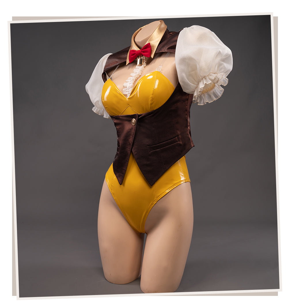UWOWO Demon Slayer Kimetsu no Yaiba Kanroji Mitsuri Cosplay Costume Bunny Version Sexy Bodysuit Cute Rabbit Cos Full Set