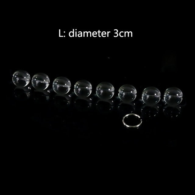 4 Sizes Glass Anal Beads Vaginal Balls Anal Plug Butt Sex Toys Chain Bead Sex Game Products