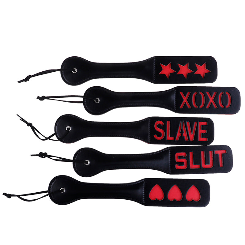 Slave Love Slut SM Flog Spank Paddle Beat Submissive Slave BDSM Pink Kinky Fetish Whip Sluts Paddles Adult Sex Toys Bondage Set