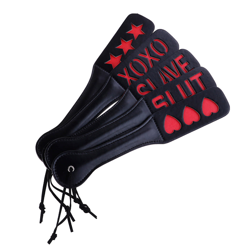 Slave Love Slut SM Flog Spank Paddle Beat Submissive Slave BDSM Pink Kinky Fetish Whip Sluts Paddles Adult Sex Toys Bondage Set
