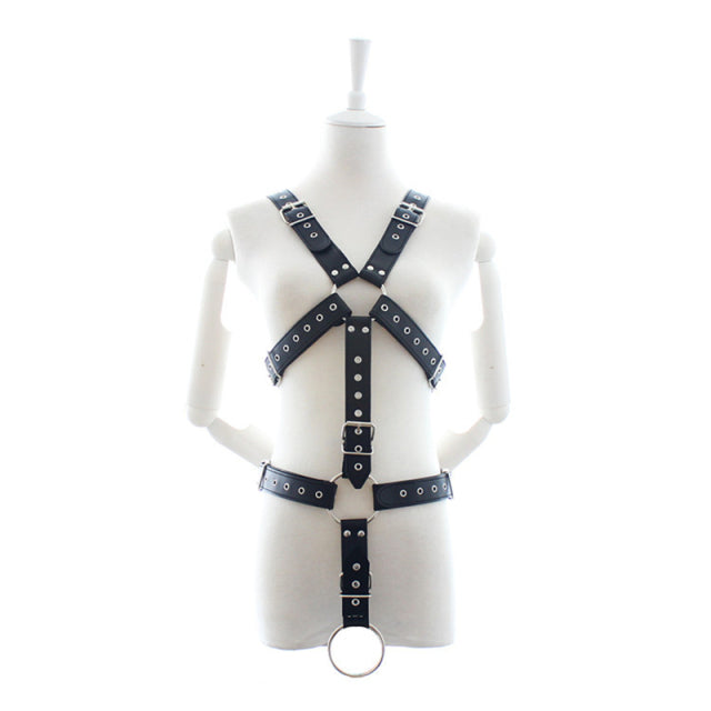 Gay Body Bondage Harness Men Fetish Leather Lingerie Sexual Chest Harness Belt Strap Punk Rave Gay Costumes for Adult Sex
