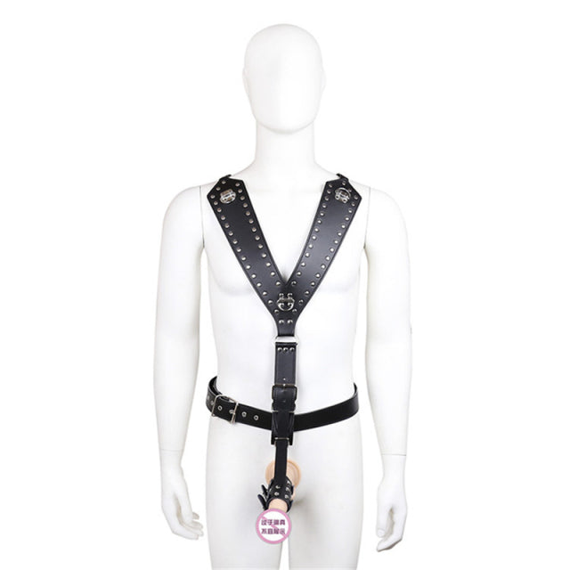 Gay Body Bondage Harness Men Fetish Leather Lingerie Sexual Chest Harness Belt Strap Punk Rave Gay Costumes for Adult Sex