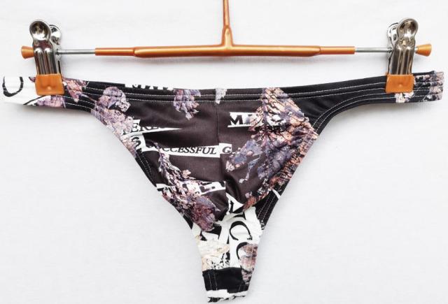 Fashion Print Mens Thongs And G Strings Low Rise Brief Penis Hipster Men Briefs Sexy Thongs Breathable Thong