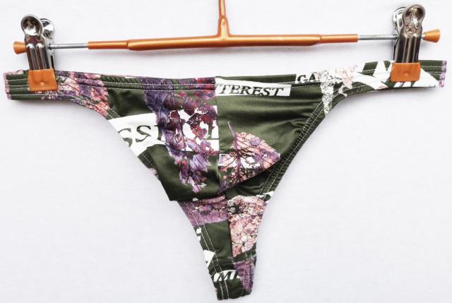 Fashion Print Mens Thongs And G Strings Low Rise Brief Penis Hipster Men Briefs Sexy Thongs Breathable Thong