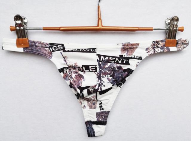 Fashion Print Mens Thongs And G Strings Low Rise Brief Penis Hipster Men Briefs Sexy Thongs Breathable Thong