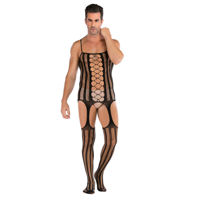 sexy lingerie mesh teddy man netting body stocking hot porno cosplay fun underwear sexy costumes intimates man hose bodysuits