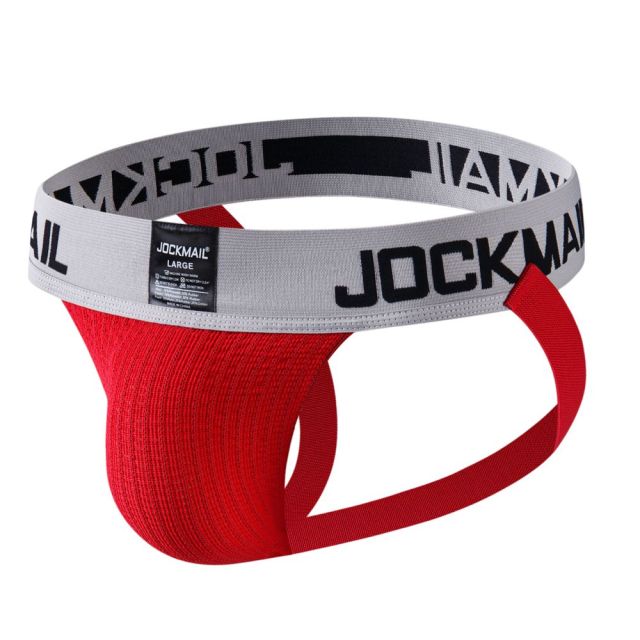 JOCKMAIL Men Jockstrap Athletic Supporter Underwear Gym Workout Strap Brief W/ Stretch Mesh Pouch Sexy Gay Men Underwear