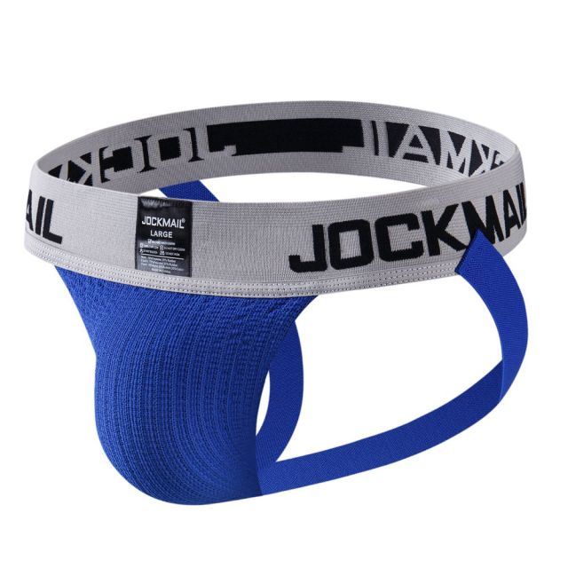 JOCKMAIL Men Jockstrap Athletic Supporter Underwear Gym Workout Strap Brief W/ Stretch Mesh Pouch Sexy Gay Men Underwear
