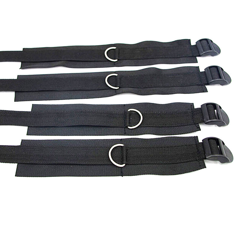 Bed Jam Sex Restraint Kit Adjustable Belt Nylon Handcuffs Ankle Cuffs Under Bed BDSM Bondage Erotic Toys Fixation Adult Game