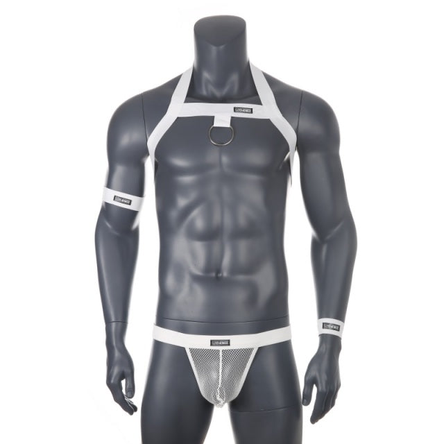 Men Chest Harness Set Mesh Thong Sexy Underwear Panties Bondage Club Stage Jockstrap Erotic Lingerie arnes hombre Suits Costume