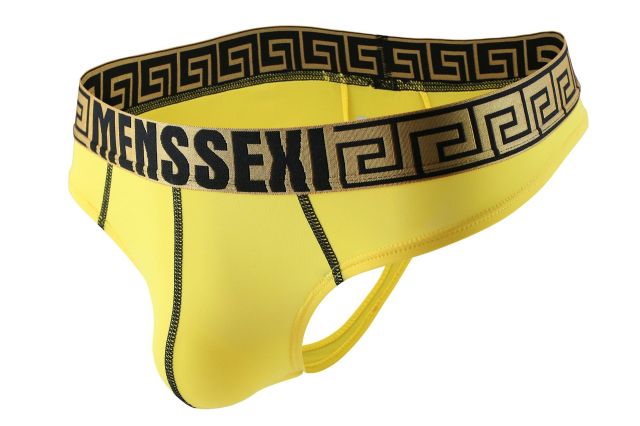 Men Breathable Seamless Underwear Jockstrap Sexy Double Underwear G-Strings &amp; Thongs Mens Briefs Sexy Buttocks Hollow Thong