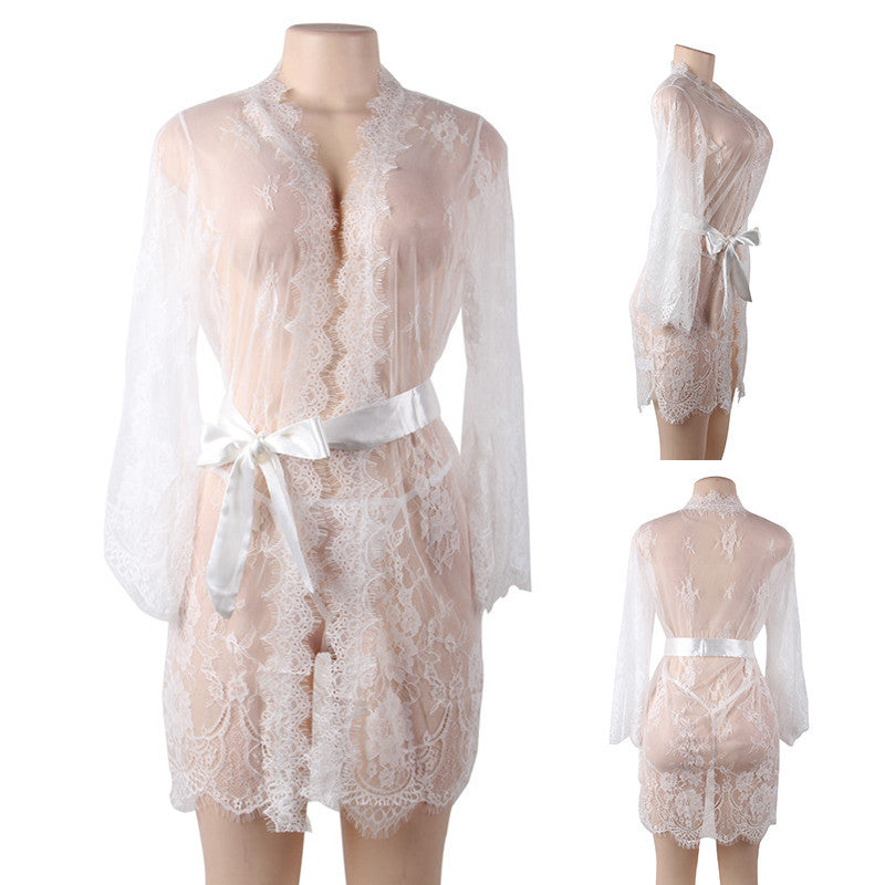 Comeondear Long Sleeve Bride Silk Robe Set Women Plus Size Nightgown For Full Sexy Bathrobe Robe Bride Lenceria Eroticos Mujer