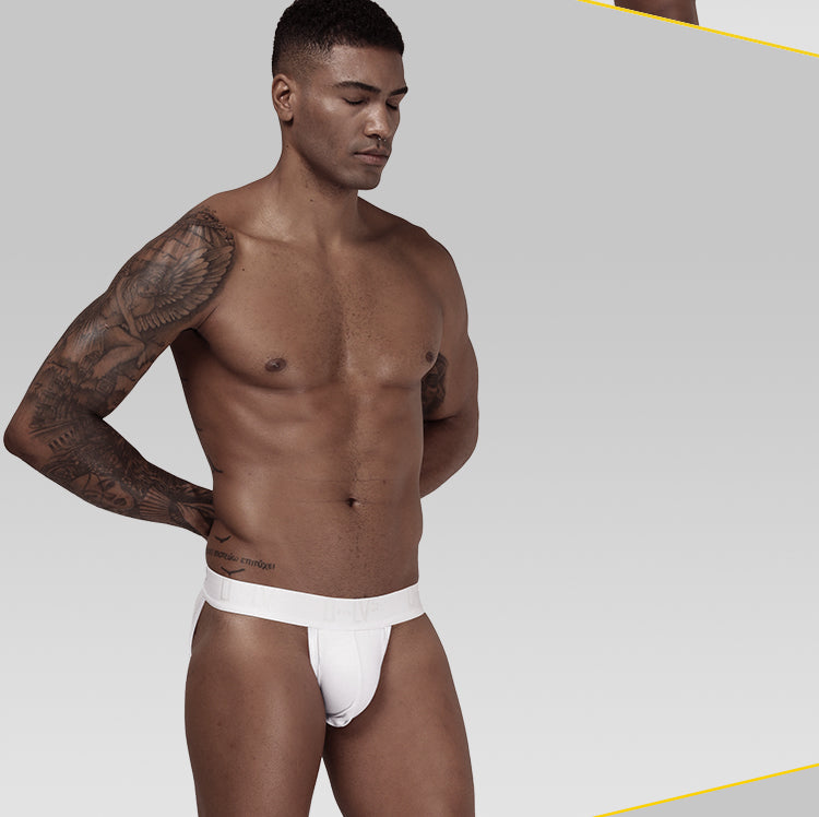 ORLVS Men Underwear Men Sexy Briefs Jockstrap Pouch  Cuecas Man Cotton Panties  Thongsmen bikini Underpants Gay Slip Homme