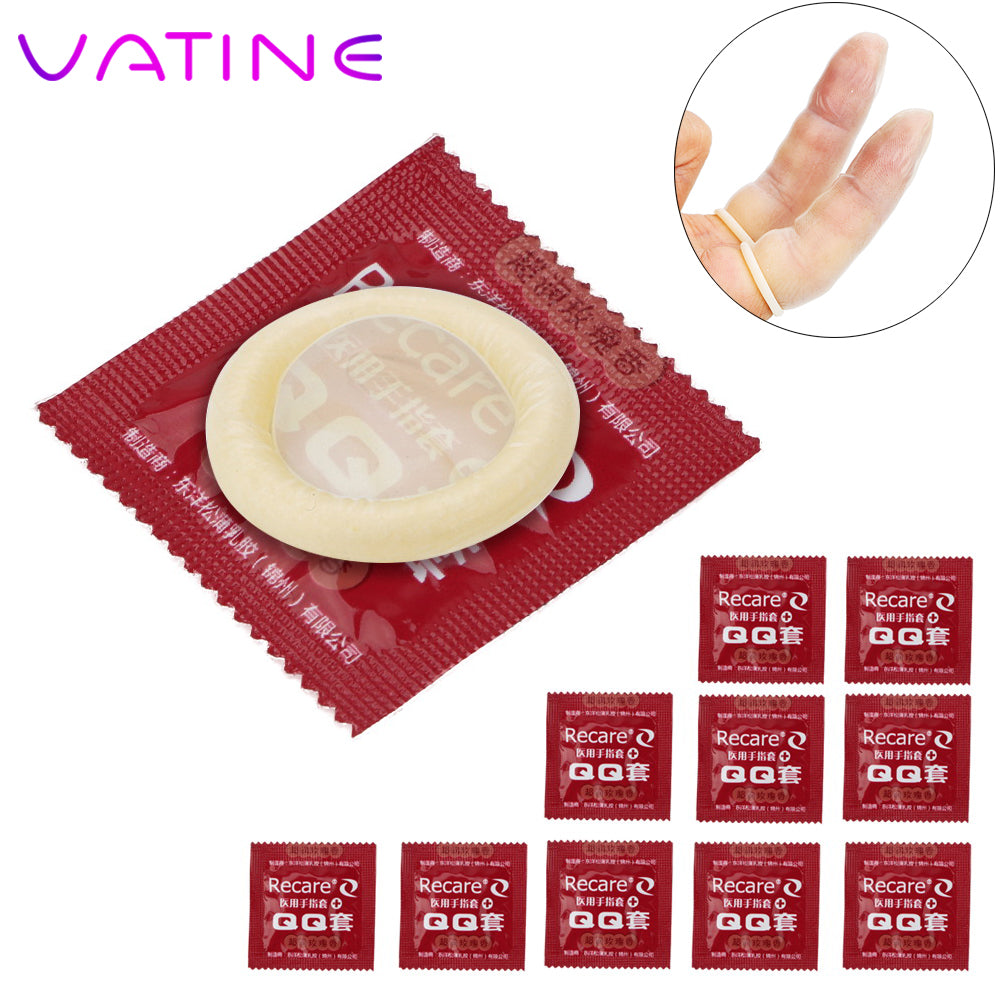 10 Piece/set Finger Sleeves Female Masturbation Latex Condoms Flirt Vagina Stimulation Adult Products Sex Toys for Women by VATINE Global StFinger Sleeves Female Masturbation Latex Condoms Flirt Vagina Stimulation