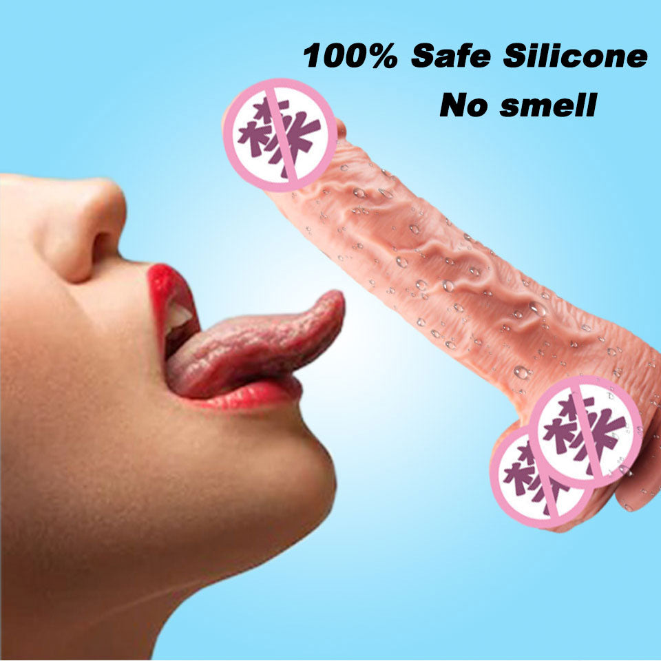 Large size soft realistic dildo artificial penis dick phallus Adults Sex Toys for woman didlo lesbian Simulation Penis LO-811