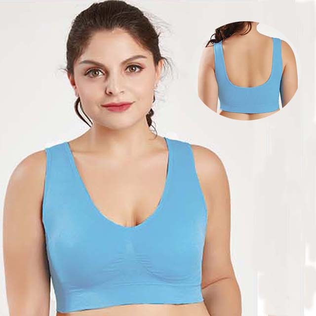 Plus Size Bra Underwear Seamless Bras For Wonen Push Up Bra Bralette Wire Free Mesh Design Breathable Comfortable Sport Bra