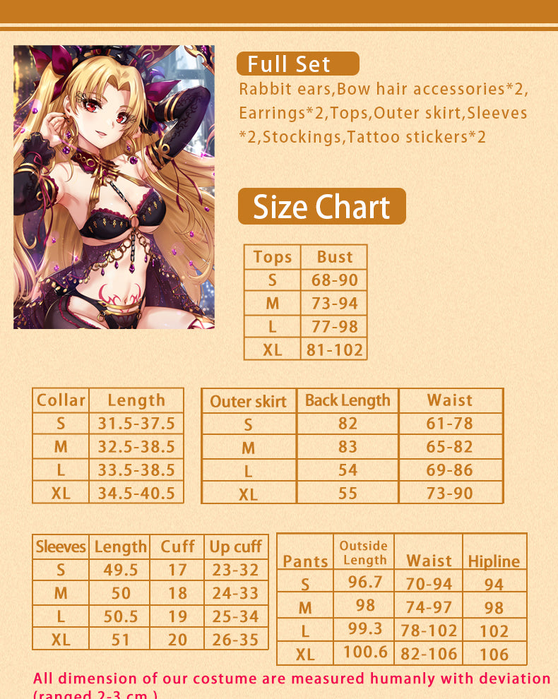 UWOWO X Sakiyamama Fate/Grand Order FGO Ereshkigal Bunny Girl Ver. Cosplay Costume