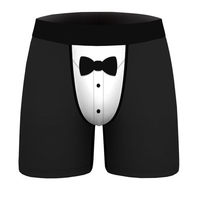 OneLineFox Christmas Underwear Men Boxer Panties Underwear Male Boxer Shorts Boxershorts Long Underpants Calzoncillos Hombre