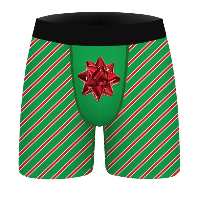 OneLineFox Christmas Underwear Men Boxer Panties Underwear Male Boxer Shorts Boxershorts Long Underpants Calzoncillos Hombre
