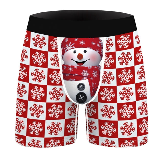 OneLineFox Christmas Underwear Men Boxer Panties Underwear Male Boxer Shorts Boxershorts Long Underpants Calzoncillos Hombre