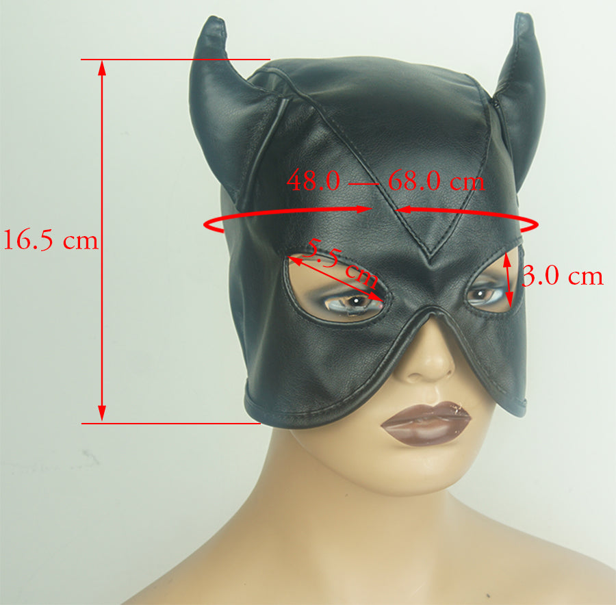 SM Leather Padded Hood Blindfold,Head Harness Mask Gag, BDSM Bondage ,Sex Toys For Couples Accessories