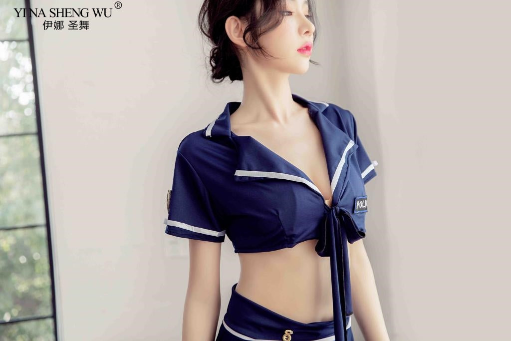 Cosplay women Sexy lingerie Sailor DS stage costumes sexy low waist splits student Stewardess cosplay uniforms Nightclubs outfit