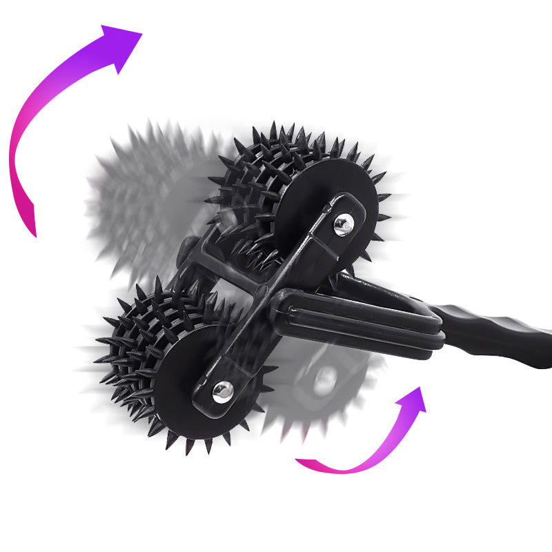 New Prick 5 Row Spiked Wartenberg Pinwheel ,Pin-pricking Ensation Wheel Roller BDSM Torture Tool ,Sex Toys for Couple