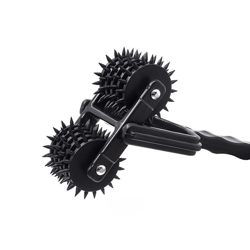 New Prick 5 Row Spiked Wartenberg Pinwheel ,Pin-pricking Ensation Wheel Roller BDSM Torture Tool ,Sex Toys for Couple
