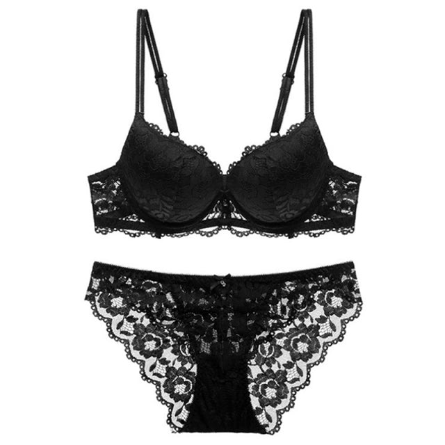 Logirlve Comfort Seamless Bra And Sexy Panties Backless Wireless Set Underwear For Girls Push Up Bra Lace Women Lingerie Sets