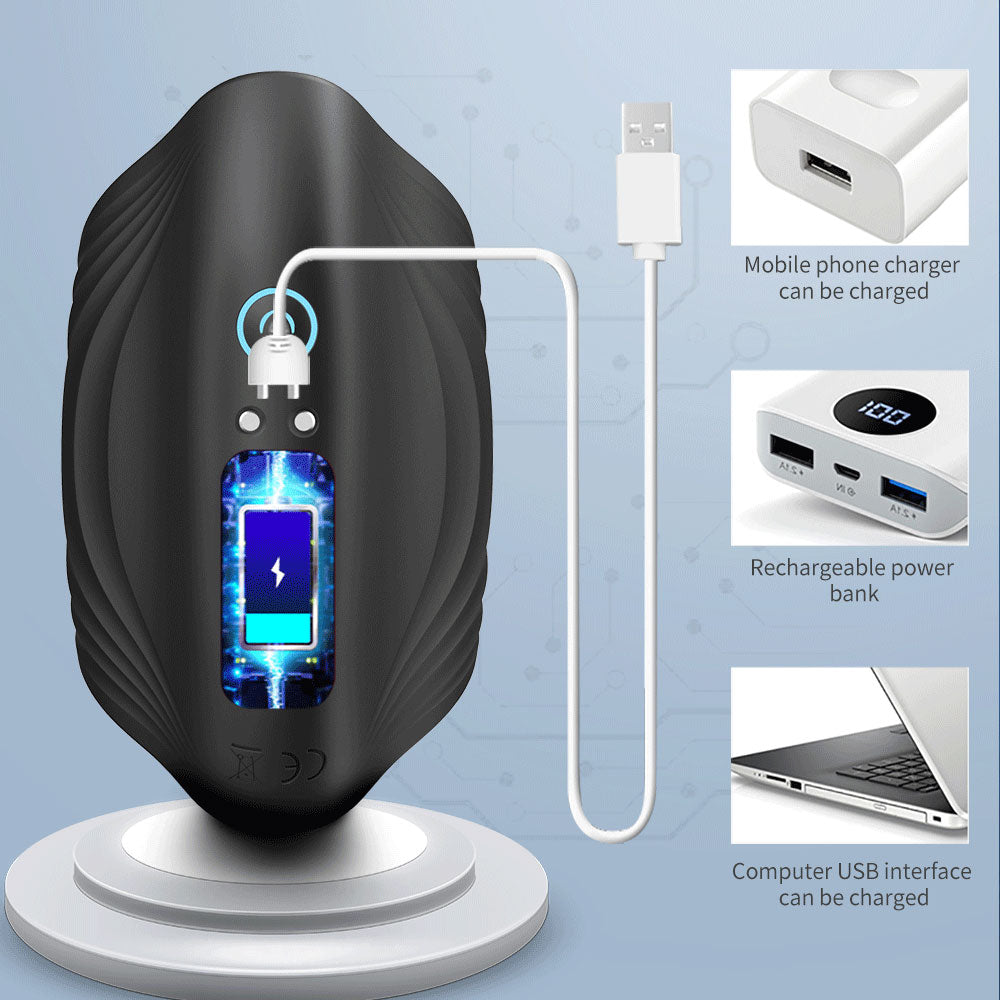 Male Masturbator Adjustable Vibrator Penis Trainer Glans Stimulate Sex Toys For Men Pussy Vibration Beginer Delay Erotic Sex Toy