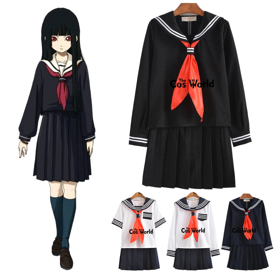 School Uniform Girls Sailor Suit Formal College Outfits Sweet Fashion Jk Sets Long Mid Short Skirt