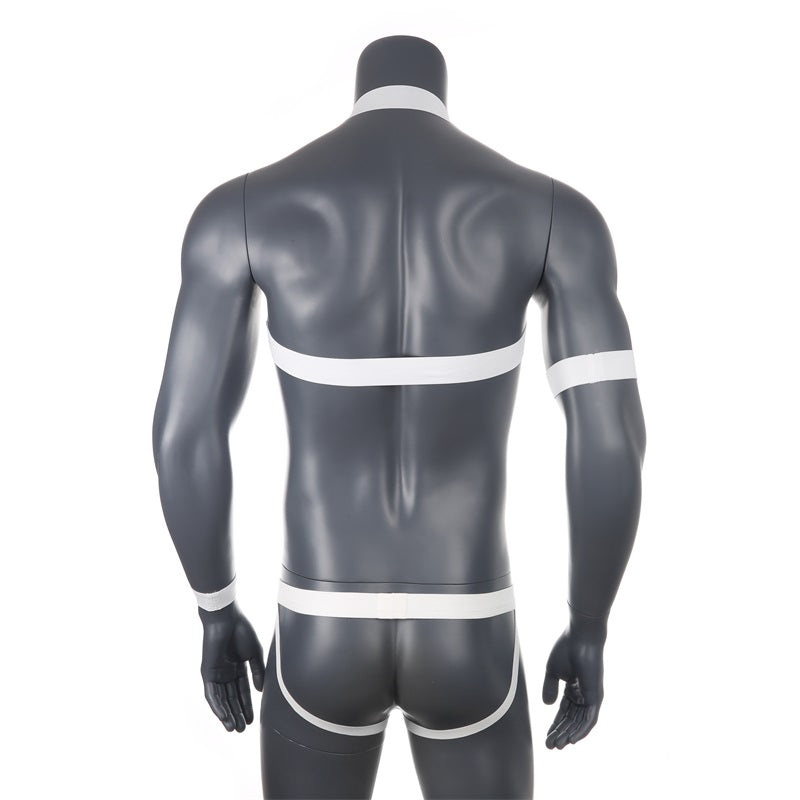Men Chest Harness Set Mesh Thong Sexy Underwear Panties Bondage Club Stage Jockstrap Erotic Lingerie arnes hombre Suits Costume