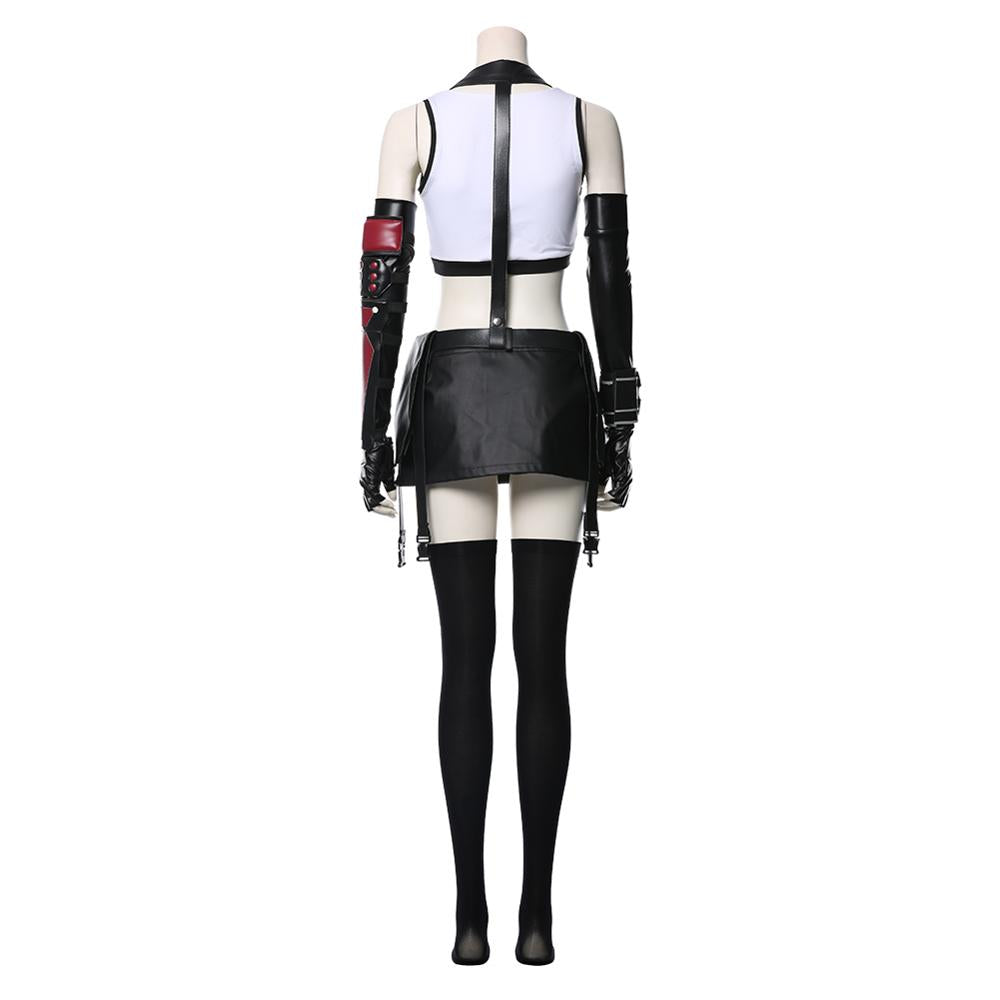 Final Fantasy VII Cosplay Tifa Lockhart Cosplay Costume Women Girl Outfit Sports Vest Skirt  Full Set Halloween Carnival