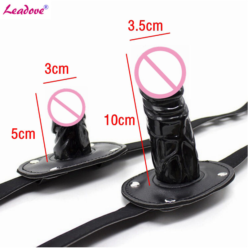 Open Mouth Gag Bite Silicone Penis Plug Dildo Fetish Bondage Sex Toys BDSM Slave Products for Woman Adult Game