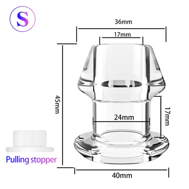 Hollow Butt Plug With Insert Anal Plug/Tunnel/Toy Huge Anal Speculum Anus Dilator SM Enema Sex Toys