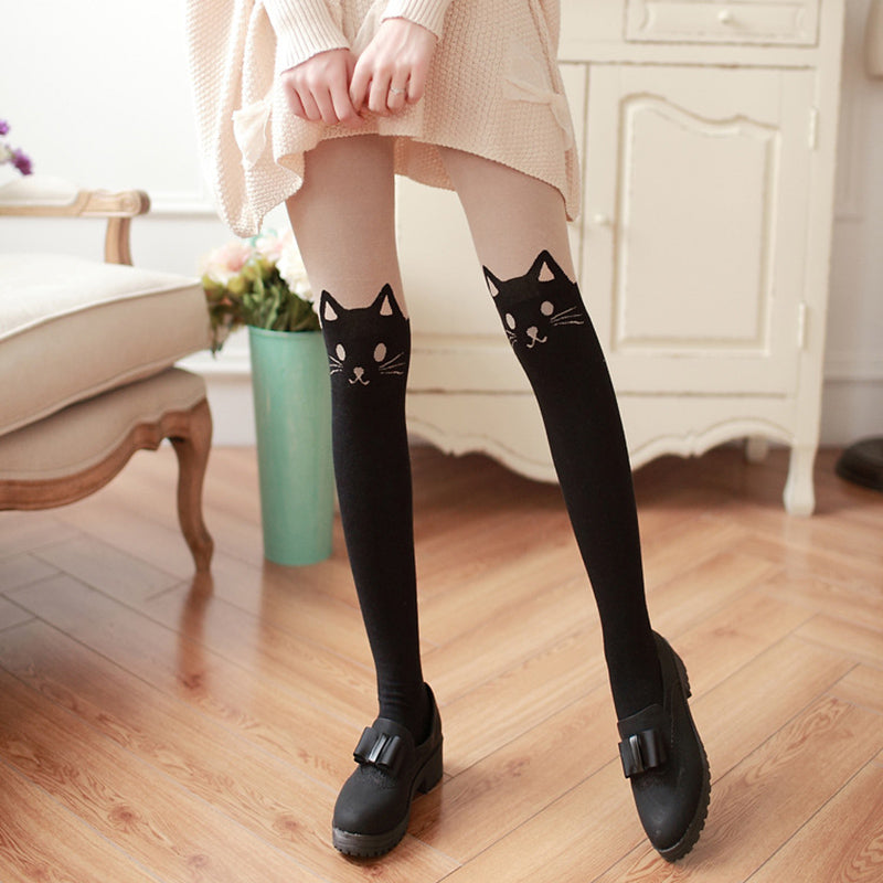 Sexy Stockings Women Cute Cat Tail Leggings Female Catoon Stocking Sexy Sheer Pantyhose Stockings Long Sexy Stocking
