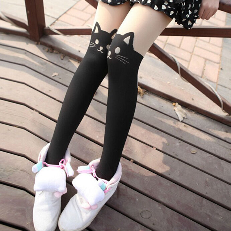 Sexy Stockings Women Cute Cat Tail Leggings Female Catoon Stocking Sexy Sheer Pantyhose Stockings Long Sexy Stocking