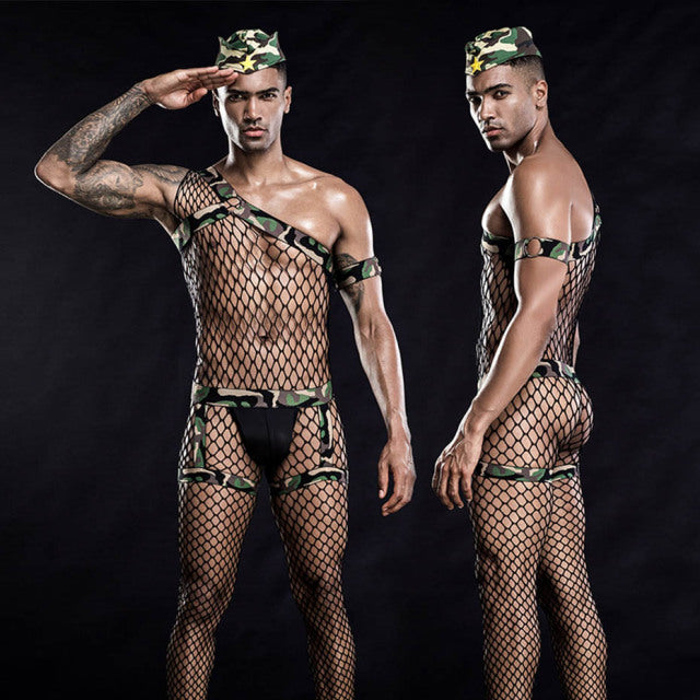 JSY Porn Men Underwear Sexy Police Uniform Cosplay Lingerie Set Hot Erotic Costumes Catsuit Apparel For Sex Role Play Nightwear