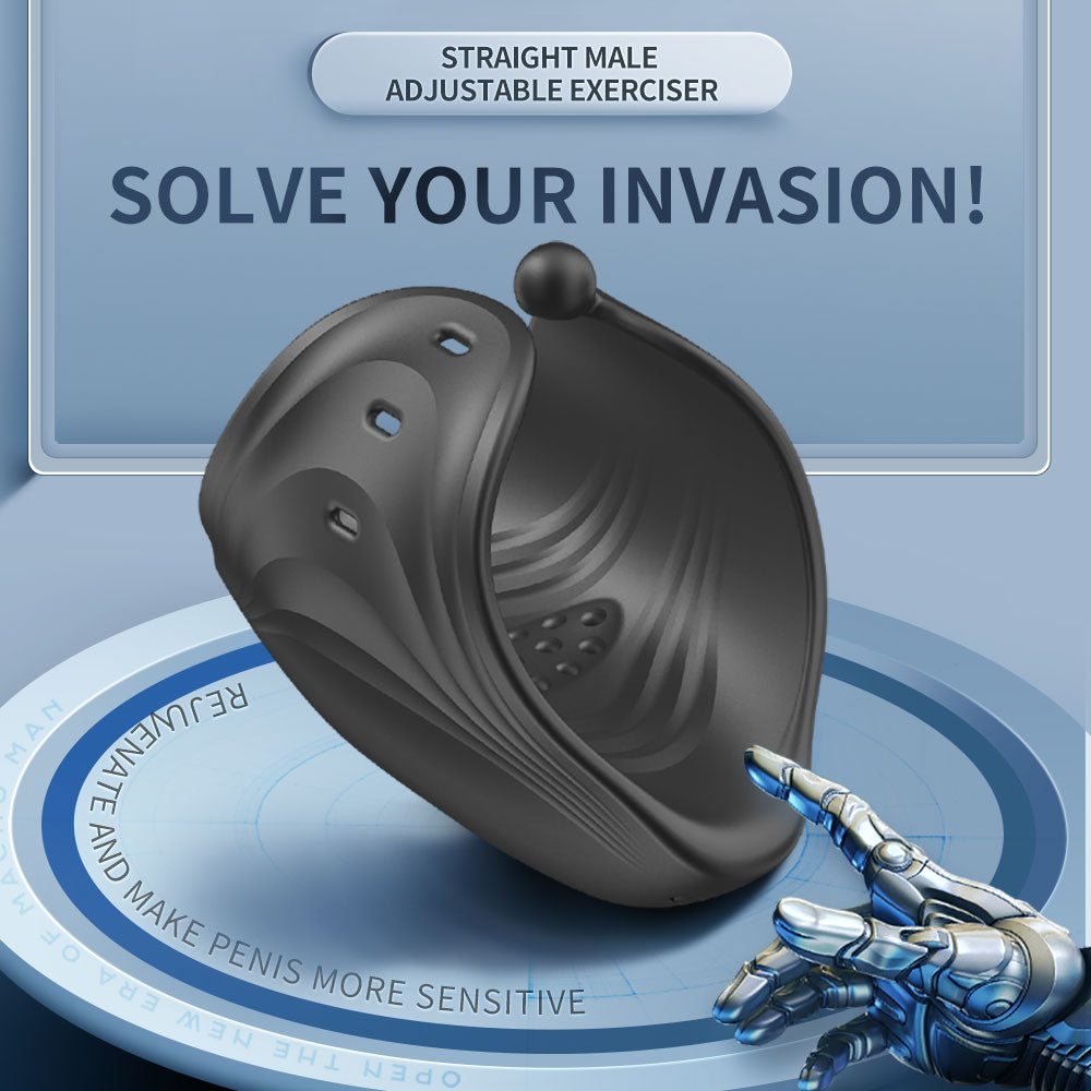 Male Masturbator Adjustable Vibrator Penis Trainer Glans Stimulate Sex Toys For Men Pussy Vibration Beginer Delay Erotic Sex Toy
