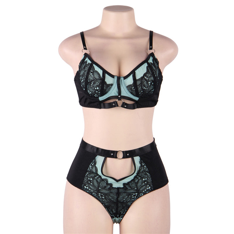 Comeondear Lace Bra Set Plus Size XL 3XL 5XL Ensemble Lingerie Femme Sexy Lingerie Set Female Nightwear Brief Sets Panties