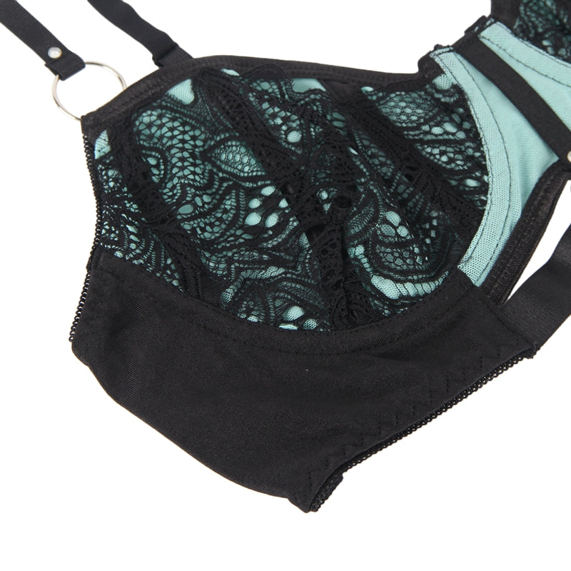 Comeondear Lace Bra Set Plus Size XL 3XL 5XL Ensemble Lingerie Femme Sexy Lingerie Set Female Nightwear Brief Sets Panties