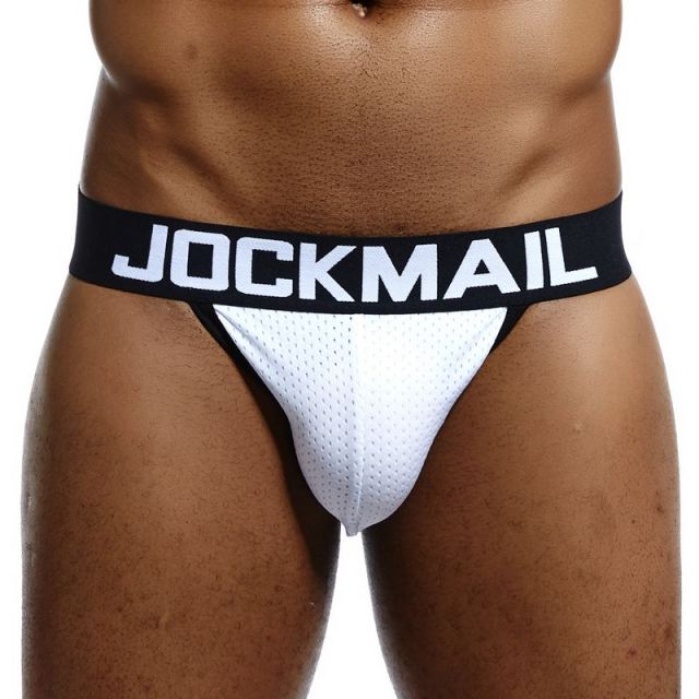 JOCKMAIL Strap Men Underwear Penis Pouch Briefs Camouflage Men Thong Sexy Gay Jockstrap Mesh Male Panties Cueca Tanga Hombre