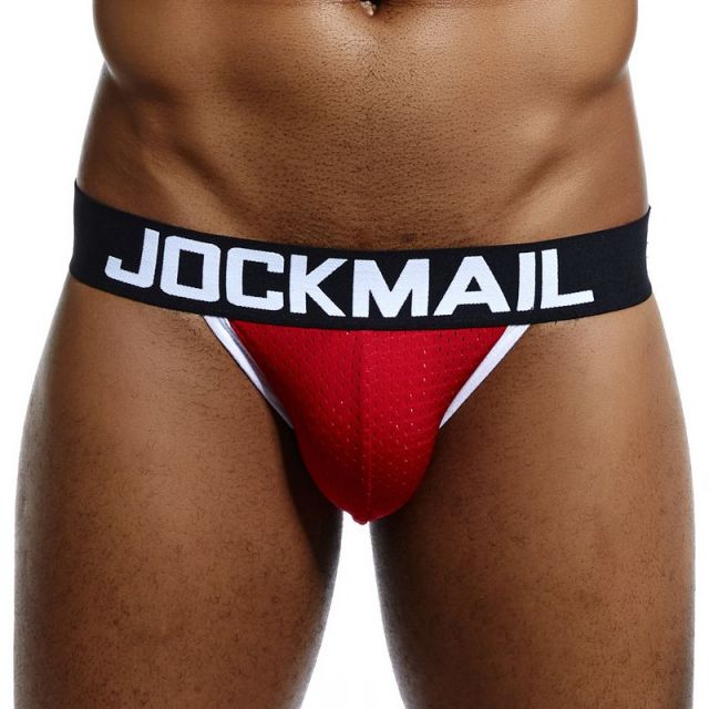 JOCKMAIL Strap Men Underwear Penis Pouch Briefs Camouflage Men Thong Sexy Gay Jockstrap Mesh Male Panties Cueca Tanga Hombre