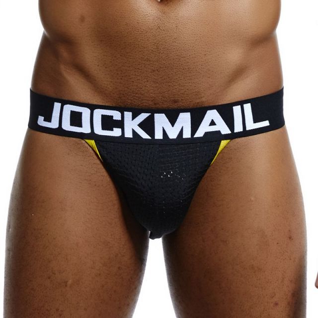JOCKMAIL Strap Men Underwear Penis Pouch Briefs Camouflage Men Thong Sexy Gay Jockstrap Mesh Male Panties Cueca Tanga Hombre