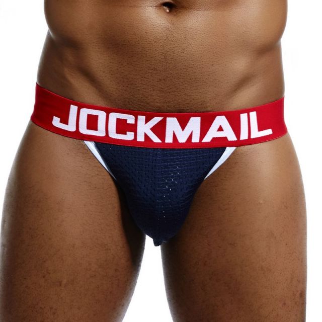 JOCKMAIL Strap Men Underwear Penis Pouch Briefs Camouflage Men Thong Sexy Gay Jockstrap Mesh Male Panties Cueca Tanga Hombre